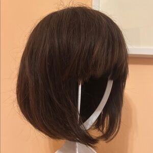 Real Human Hair Elegant Brown Bob Wig
